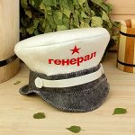 Банная шапка &quot;Фуражка.Генерал&quot;, войлок, эконом