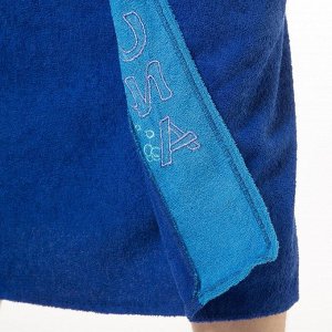 Килт(юбка) мужской махровый, с вышивкой, 70х160 см, цвет синий