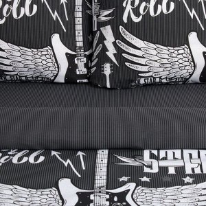 Постельное бельё "Этель" 2 сп Rock&amp;Roll 175*215 см, 200*220 см, 70*70 см -2 шт,100% хл, бязь 125 г/м2