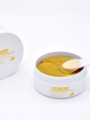 Lebelage Гидрогелевые патчи для глаз с экстрактом золота / Dr.24K Gold Hydrogel Eye Patch, 60 шт.