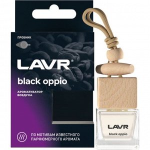 Ароматизатор подвесной Lavr Black Oppio (Парфюм), жидкий, флакон 8г, арт. Ln1783