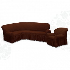 Чехол для мягкой мебели  2 пред диван угловой, кресло трикот, 100%пэ,
