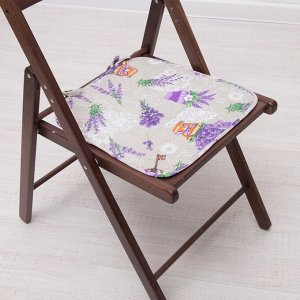 Подушка на стул с завязками, 35х38 см, бязь 125г/м, хл100%