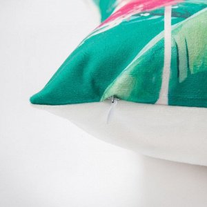 Чехол на подушку "Этель" Flamingo 40х40 см, 100% п/э, велюр