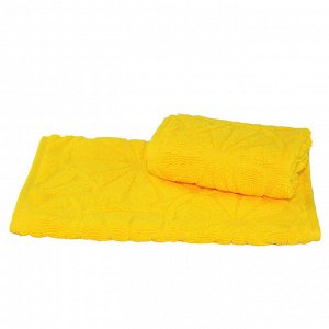 Полотенце махровое жаккардовое 30x50 см 400 г/м2, желтый, 100% хлопок