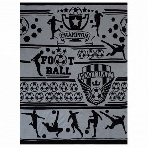 Вязаный плед "Этель" Football, размер 110х140 см, цвет серый