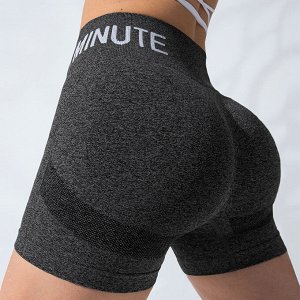 Женские бесшовные спортивные моделирующие шорты, черный