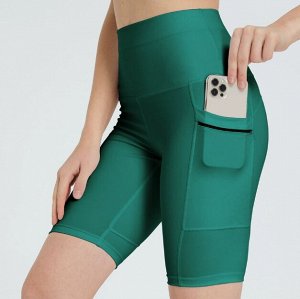 Спортивные быстросохнущие дышащие короткие штаны для фитнеса, зеленый