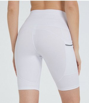 Спортивные быстросохнущие дышащие короткие штаны для фитнеса, белый