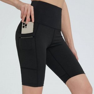Спортивные быстросохнущие дышащие короткие штаны для фитнеса, черный