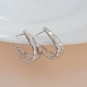 Серьги галочки ювелирная бижутерия, покрытие посеребрение, арт.213.551