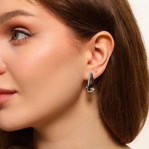 Серьги галочки ювелирная бижутерия, покрытие посеребрение, арт.213.551