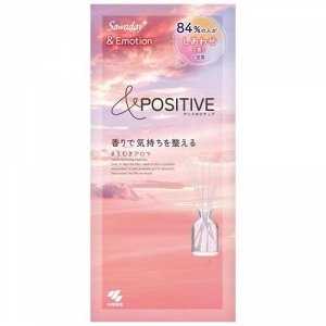 Ароматический диффузор для дома с палочками "Kobayashi POSITIVE EMOTION" «Цветы и ваниль» (стеклянный флакон + наполнитель + палочки) 70 мл / 21