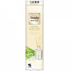Ароматический диффузор для дома с палочками "Kobayashi PARFUM BLANC ECRU" «Нежные цветы» (без рифлёного флакона / наполнитель + палочки) 70 мл / 70