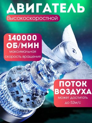 Портативная воздуходувка - пылесос, для чистки 5 насадок