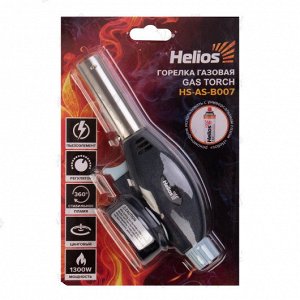 Горелка газовая с пьезоподжигом (HS-AS-B007) Helios [170х66х51мм, 1,3 кВт, 0,14 кг]