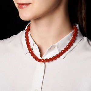 Бусы из сердолика шарик 8мм, 38см +7см