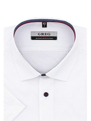 Сорочка мужская короткий рукав GREG 100/209/WH/ZV/8p