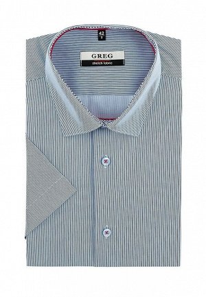 Сорочка мужская короткий рукав GREG 221/207/10130/ZS/1p STRETCH