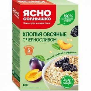 Хлопья овсяные чернослив 300гр