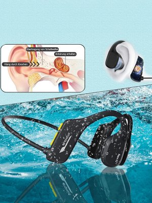Беспроводные наушники с костной проводимостью, для бассейна, Open Ear Bone X2, IP68, 8 GB встроенная память