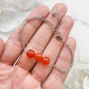 Браслет  из сердолика шарик 8мм