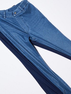 UNIQLO - ультраэластичные укороченные джеггинсы со средней посадкой - 65 BLUE