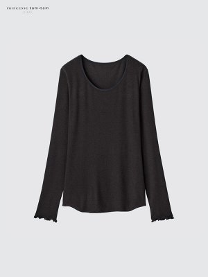 UNIQLO Extra Warm Heattech - теплая термо-кофта в рубчик от Princess Tam Tam - 51 GREEN