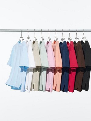 UNIQLO - легкая футболка Airism с круглой горловиной - 11 PINK