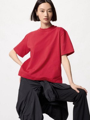 UNIQLO - легкая футболка Airism с круглой горловиной - 15 RED