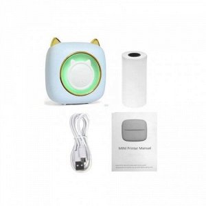 Термо мини-принтер портативный Portable Mini Printer
