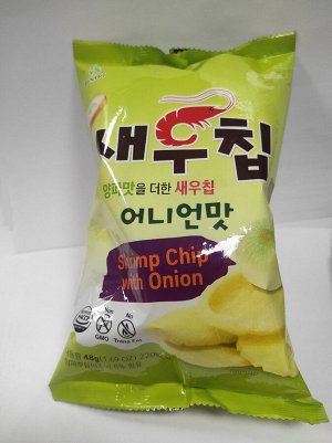 HUMANWELL Чипсы Shrimp Chip со вкусом лука 48 гр., Арт-15025