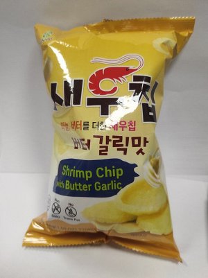HUMANWELL Чипсы Shrimp Chip со вкусом сливочного масла и чеснока 48 гр.,