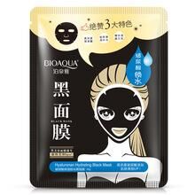 OBO Bioaqua маска д/лица тканев. 30 гр. увлажн. гиалур. д/в тип.кожи черный бамбук,уголь саше 1шт /
