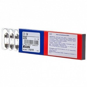 Лампа Koito Festoon (SV8.5, T10x31), 12В, 8Вт, арт. 2252 (стоимость за упаковку 10 шт)