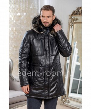 Практичная кожаная куртка для зимыАртикул: C-19715-2-80-CH-EN