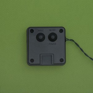Гирлянда «Нить», 4.5 м, уличная, с насадками «Шарик», IP44, 30 LED, 2 режима, солнечная батарея, тёмная нить, свечение синие