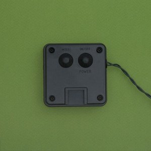 Гирлянда «Нить», 4.5 м, уличная, с насадками «Шарик», IP44, 30 LED, 2 режима, солнечная батарея, тёмная нить, свечение зелёное