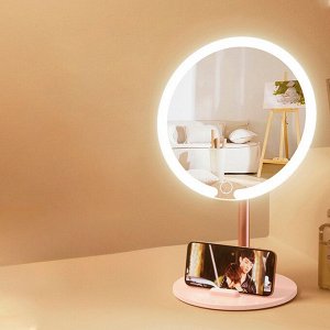 Зеркало настольное с LED-подсветкой и подставкой для телефона