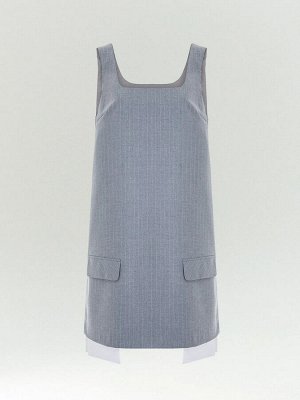 Сарафан миди из костюмной ткани в полоску, PL1650/shift