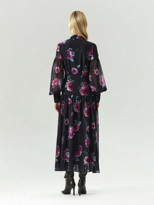 Платье макси из шифона с цветочным принтом, PL1645/armika