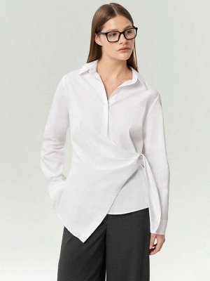 Блузка с драпировкой из хлопка, B3140/mey