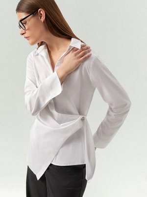 Блузка с драпировкой из хлопка, B3140/mey