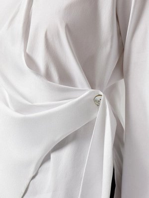 Блузка с драпировкой из хлопка, B3140/mey