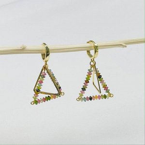 Серьги из Турмалина микс