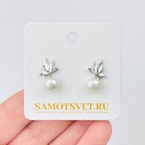 Серьги-пусеты из речного Жемчуга
