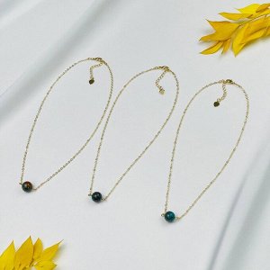 Кулон на цепочке из Хризоколлы