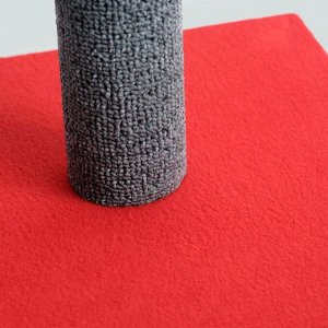 Когтеточка "Столбик" Lowcost ковролиновая с игрушкой, 54 х 31 см, микс цветов