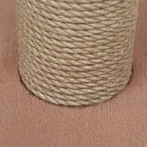 Когтеточка-столбик, ?10, с площадкой, КД-37, джут 35 х 35 х 64 см, микс
