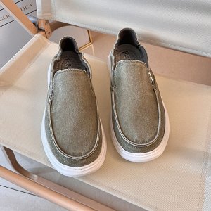 Мужские слипоны спортивные, дышащие с плоской подошвой, зеленый